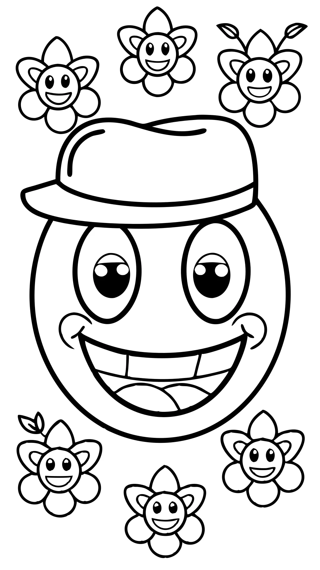 smiley face coloring pages